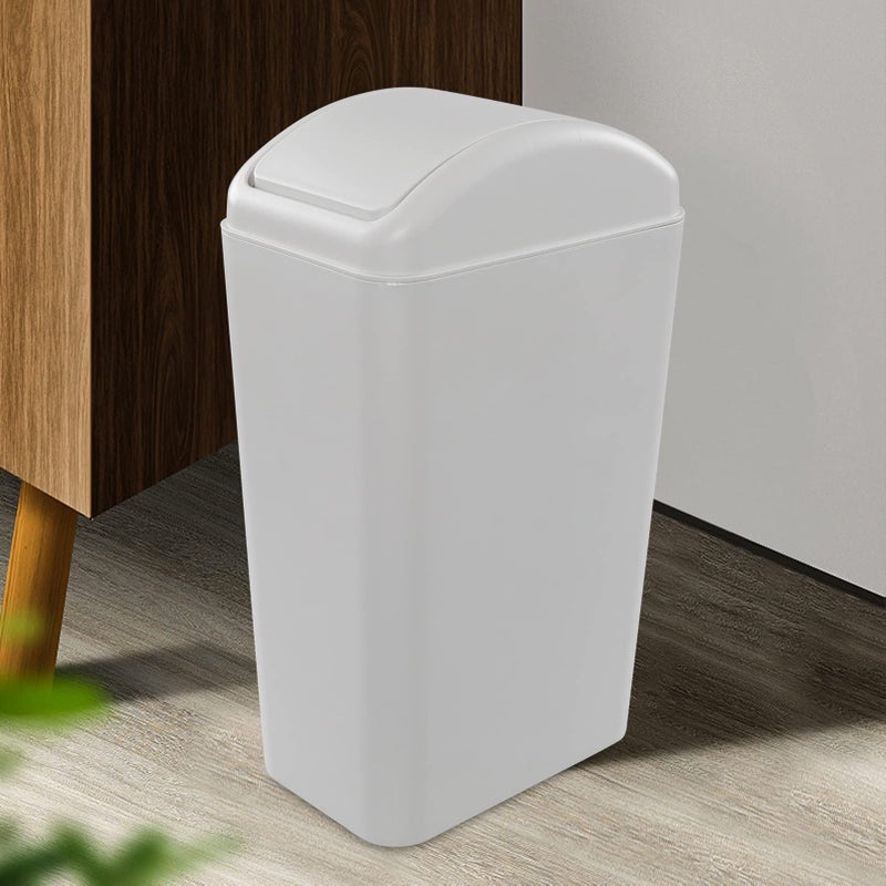Obstnny 14 L / 3.5 Gallon Slim Plastic Trash Can for Narrow Spaces at Bathroom or Office, Bedroom, R - Image 4